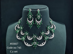 CZ necklace 03667 - KRISHNA'S SWETA JEWELLERY