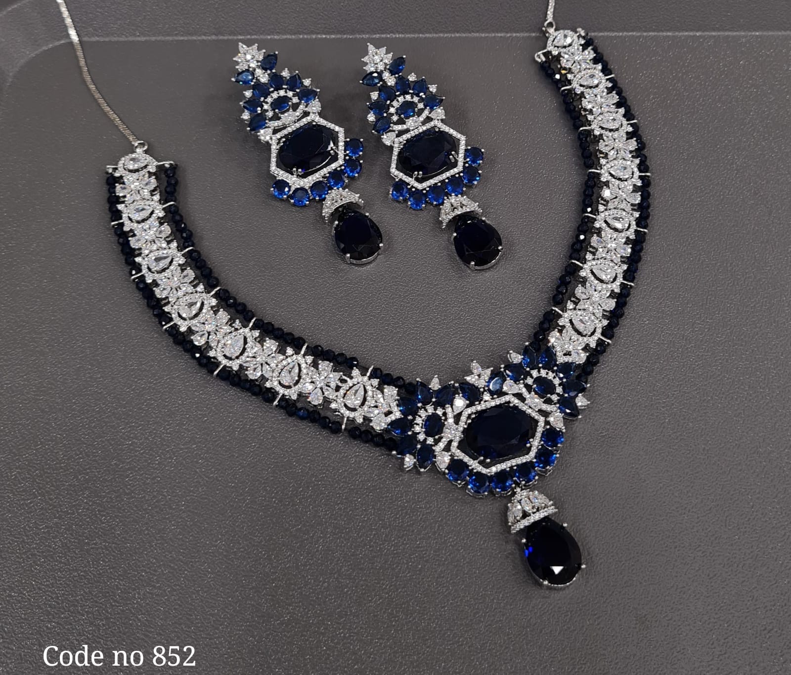 Cz necklace 03829 - KRISHNA'S SWETA JEWELLERY