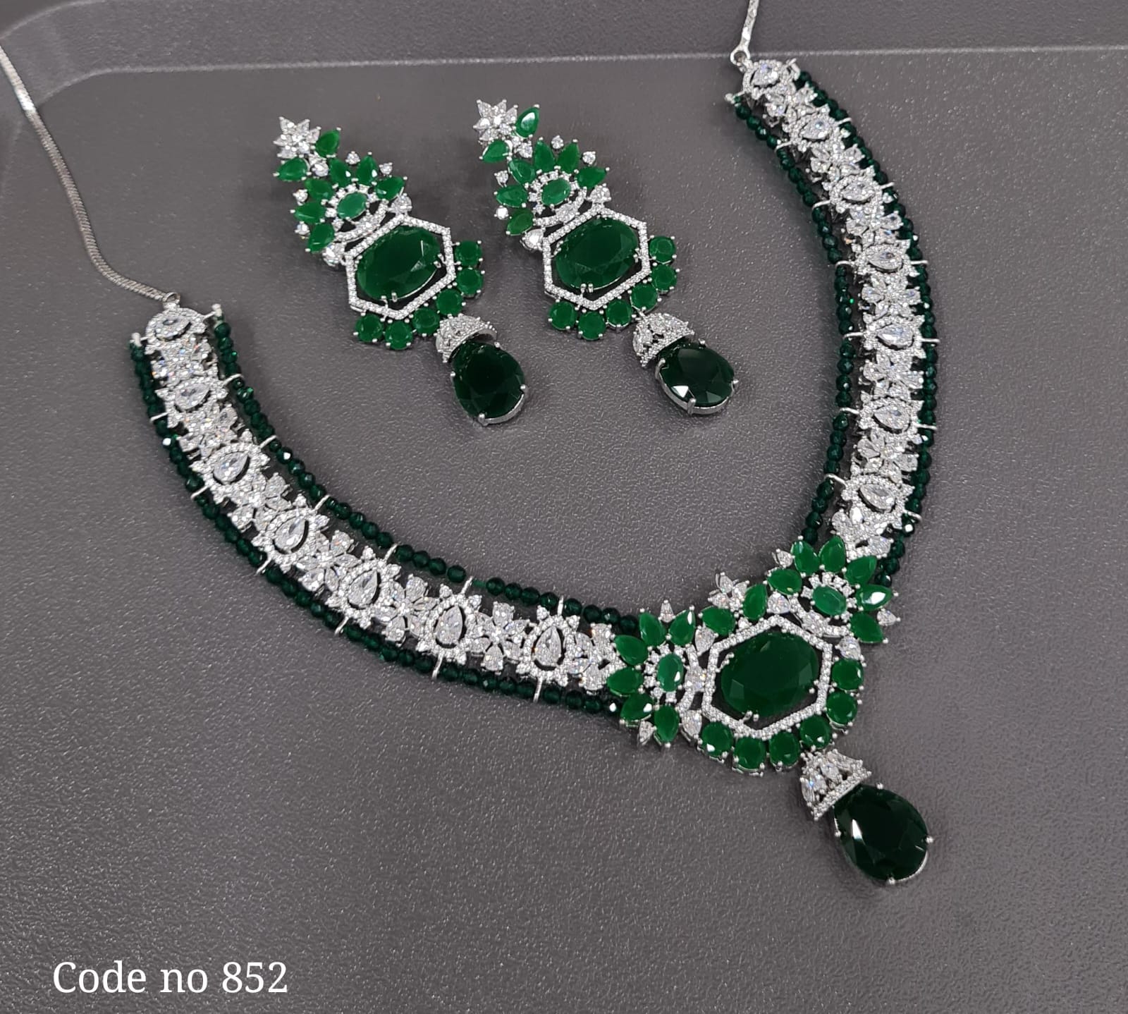 Cz necklace 03829 - KRISHNA'S SWETA JEWELLERY