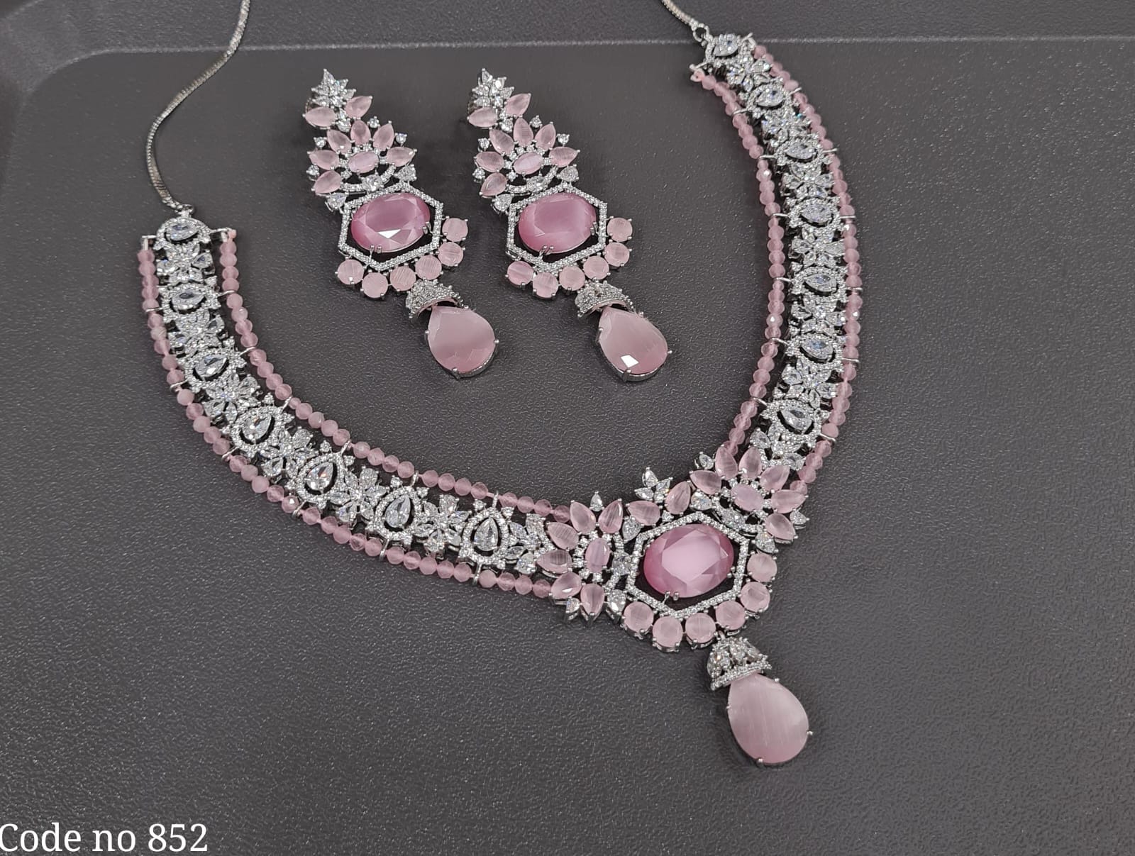 Cz necklace 03829 - KRISHNA'S SWETA JEWELLERY