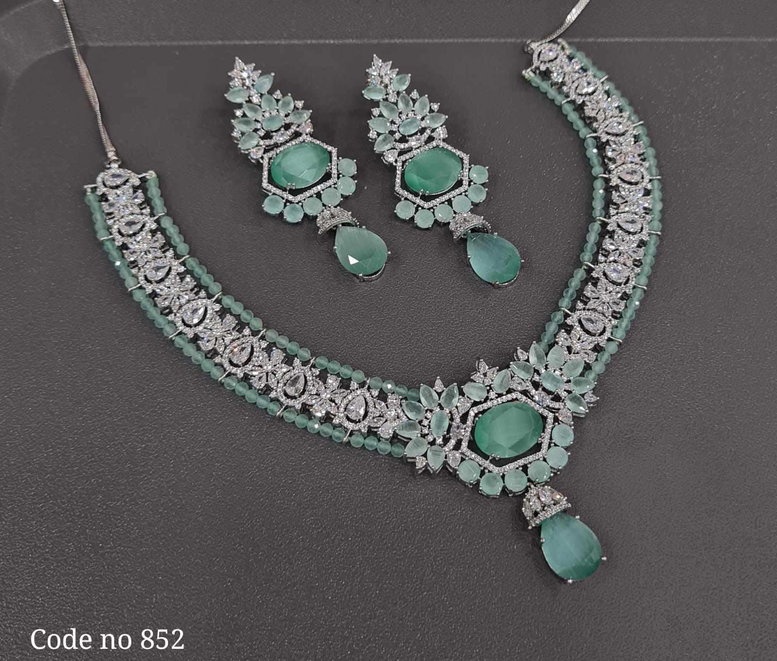 Cz necklace 03829 - KRISHNA'S SWETA JEWELLERY