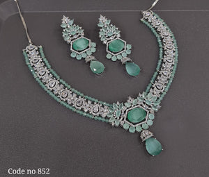 Cz necklace 03829 - KRISHNA'S SWETA JEWELLERY
