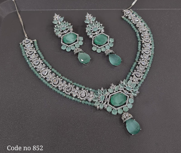 Cz necklace 03829 - KRISHNA'S SWETA JEWELLERY