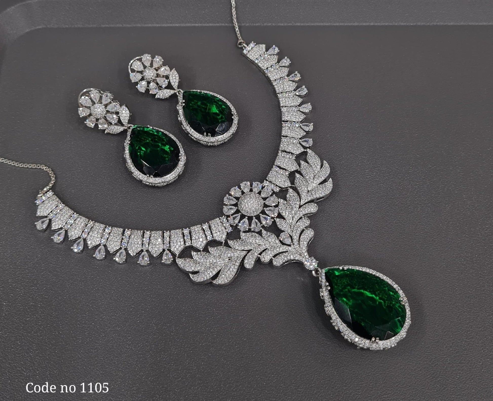 Cz necklace 03835 - KRISHNA'S SWETA JEWELLERY