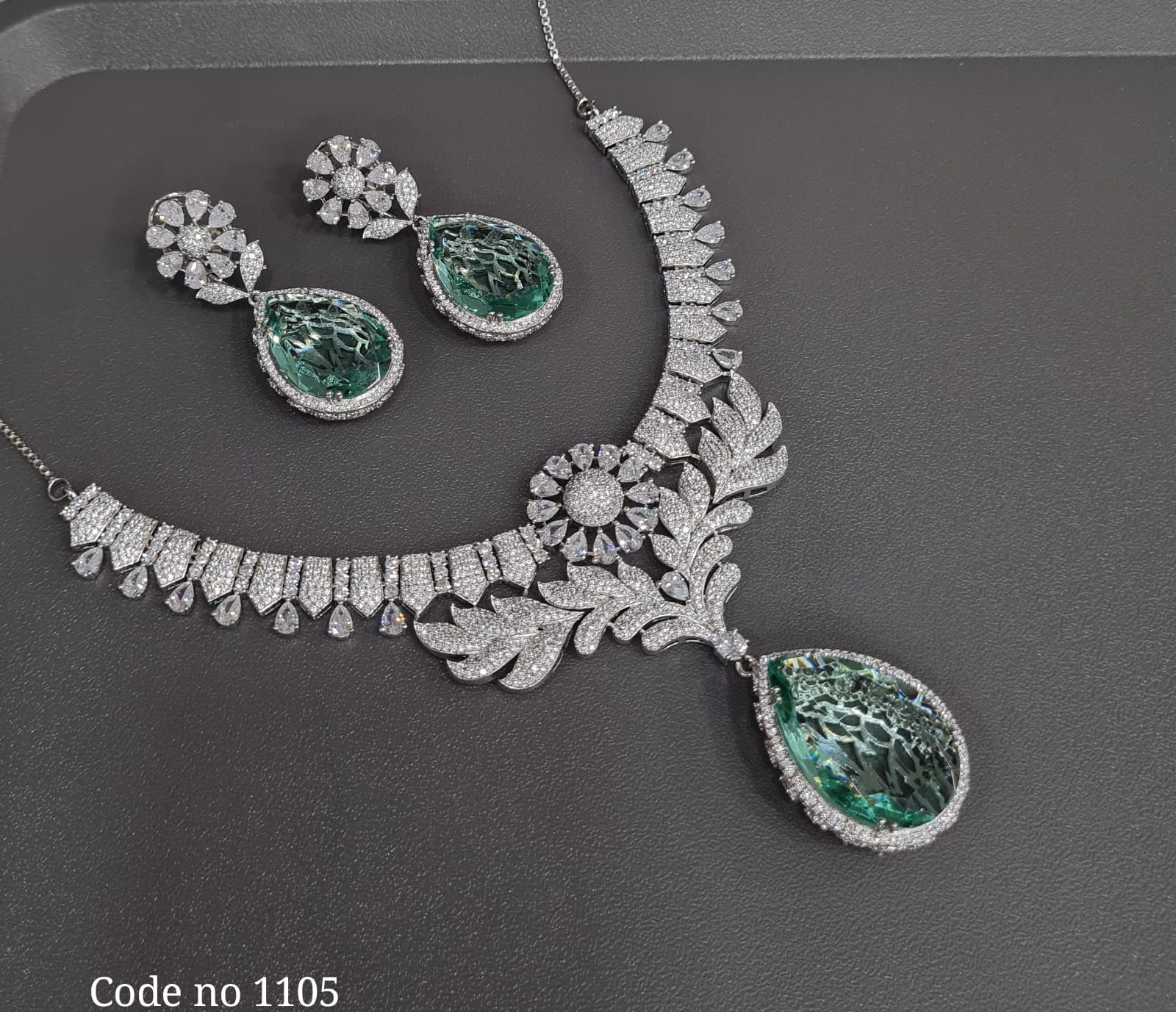 Cz necklace 03835 - KRISHNA'S SWETA JEWELLERY