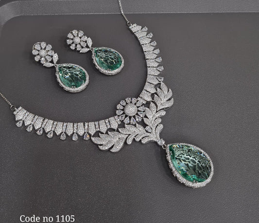 Cz necklace 03835 - KRISHNA'S SWETA JEWELLERY