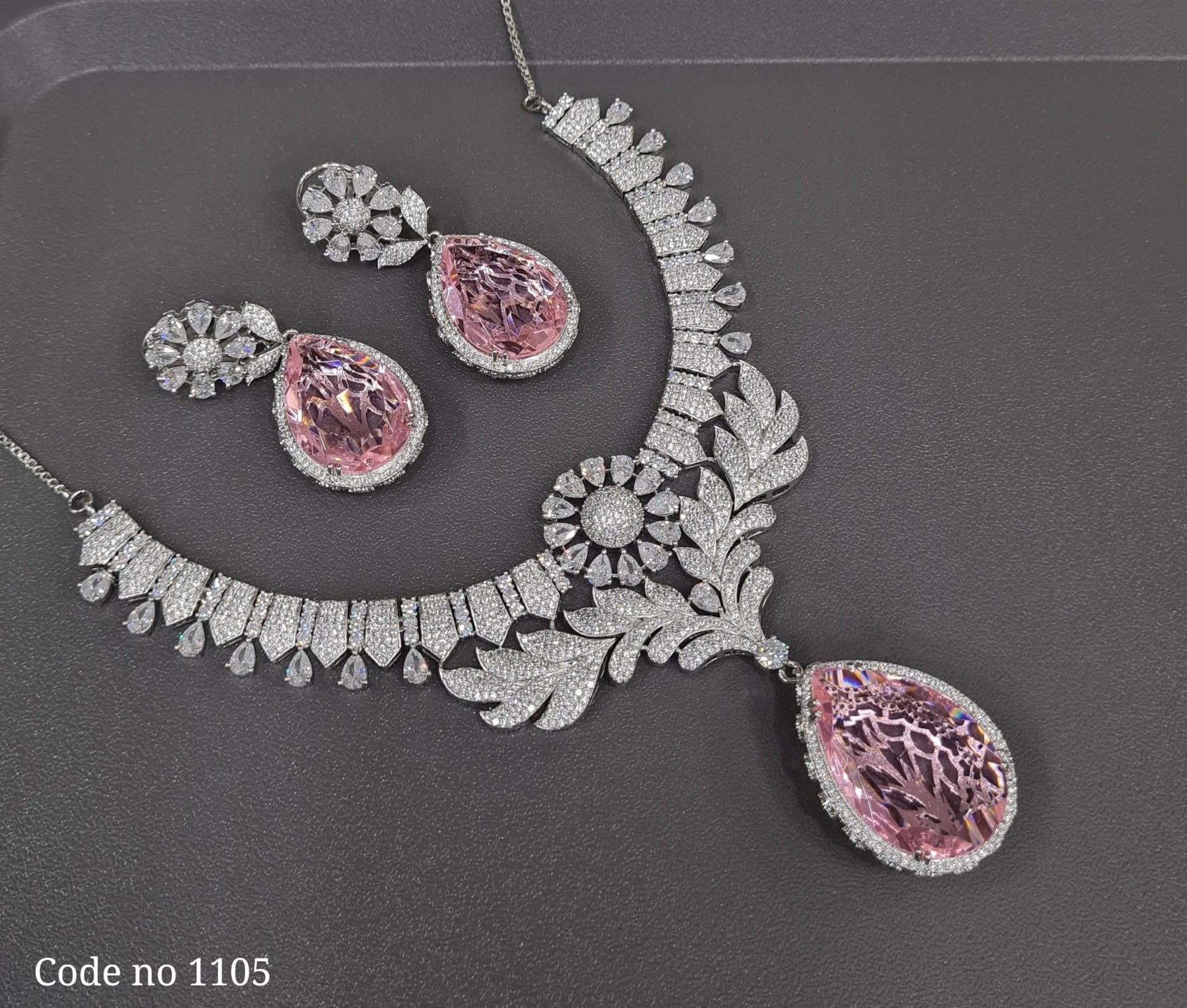 Cz necklace 03835 - KRISHNA'S SWETA JEWELLERY
