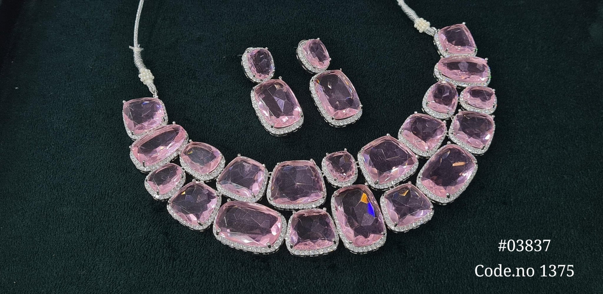 Cz necklace 03837 - KRISHNA'S SWETA JEWELLERY