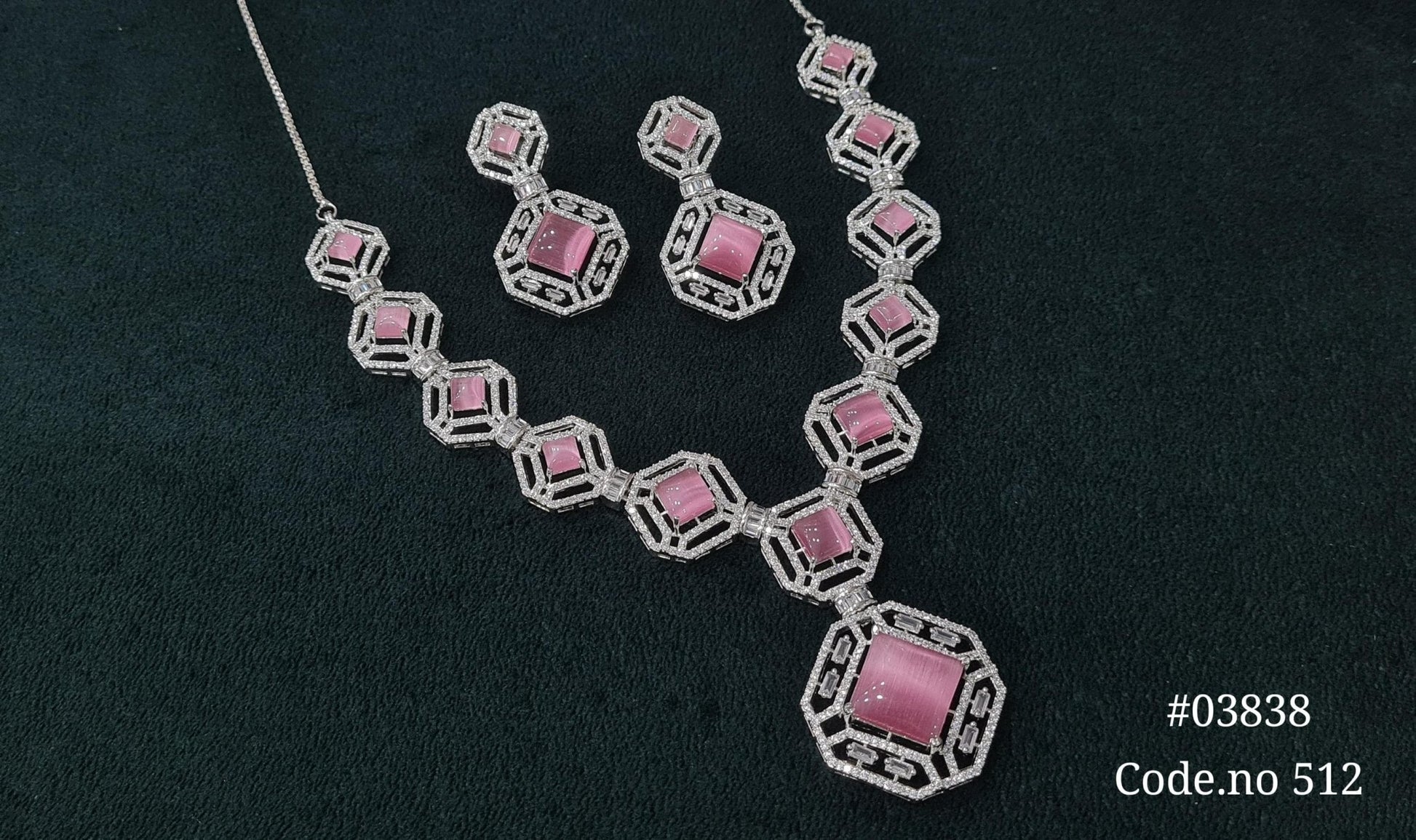 Cz necklace 03838 - KRISHNA'S SWETA JEWELLERY