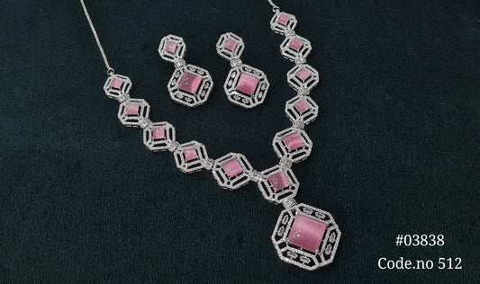 Cz necklace 03838 - KRISHNA'S SWETA JEWELLERY