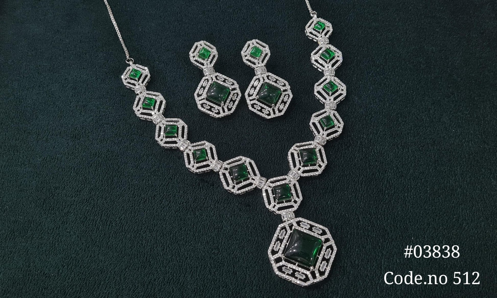 Cz necklace 03838 - KRISHNA'S SWETA JEWELLERY