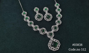 Cz necklace 03838 - KRISHNA'S SWETA JEWELLERY