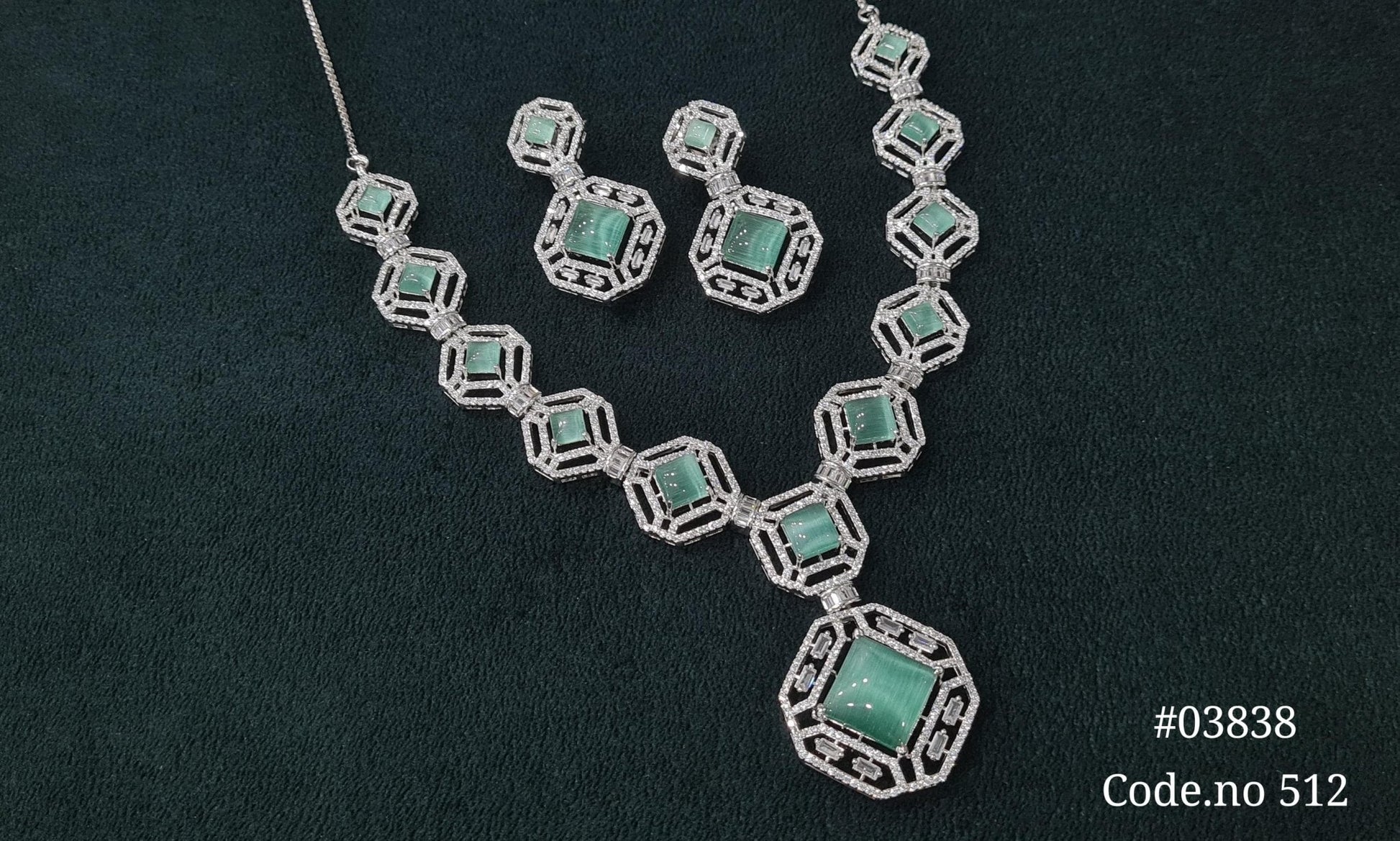 Cz necklace 03838 - KRISHNA'S SWETA JEWELLERY