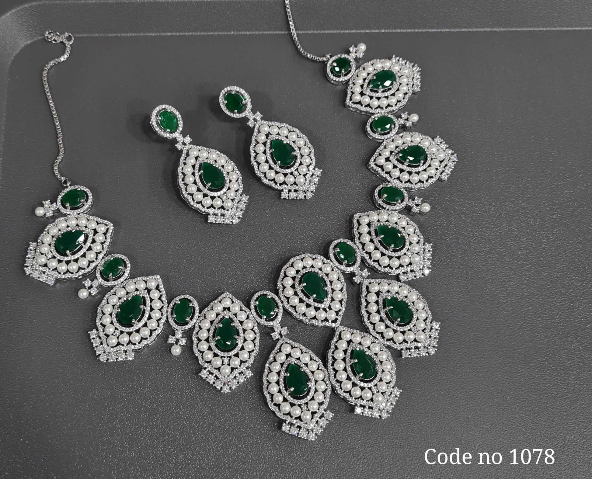 Cz necklace 03840 - KRISHNA'S SWETA JEWELLERY