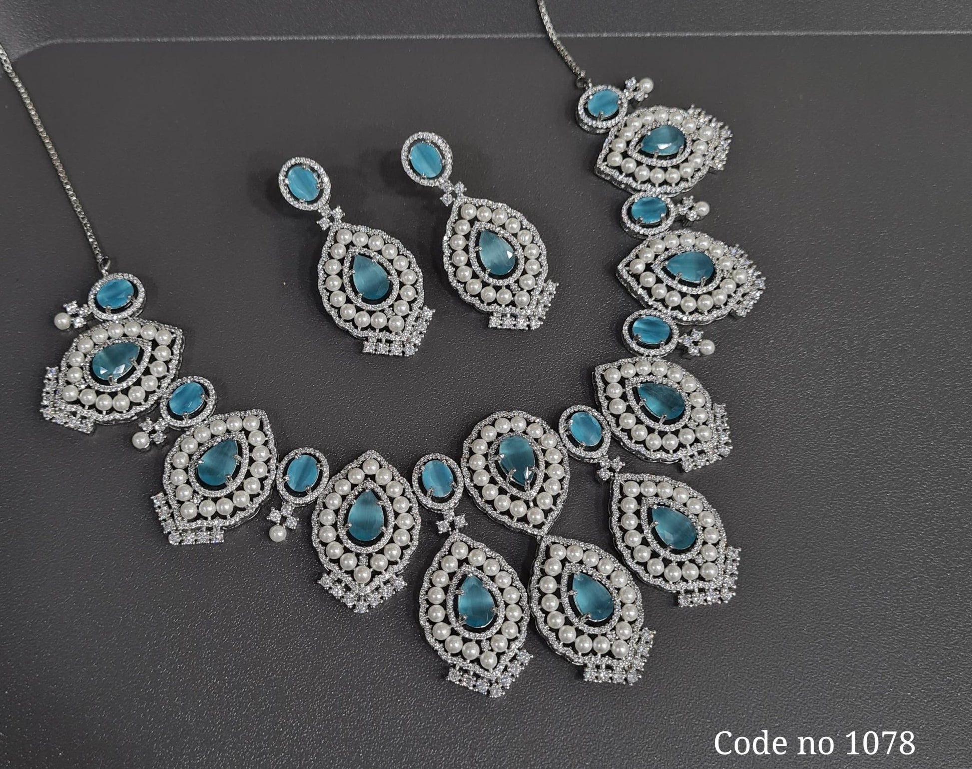 Cz necklace 03840 - KRISHNA'S SWETA JEWELLERY