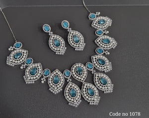 Cz necklace 03840 - KRISHNA'S SWETA JEWELLERY