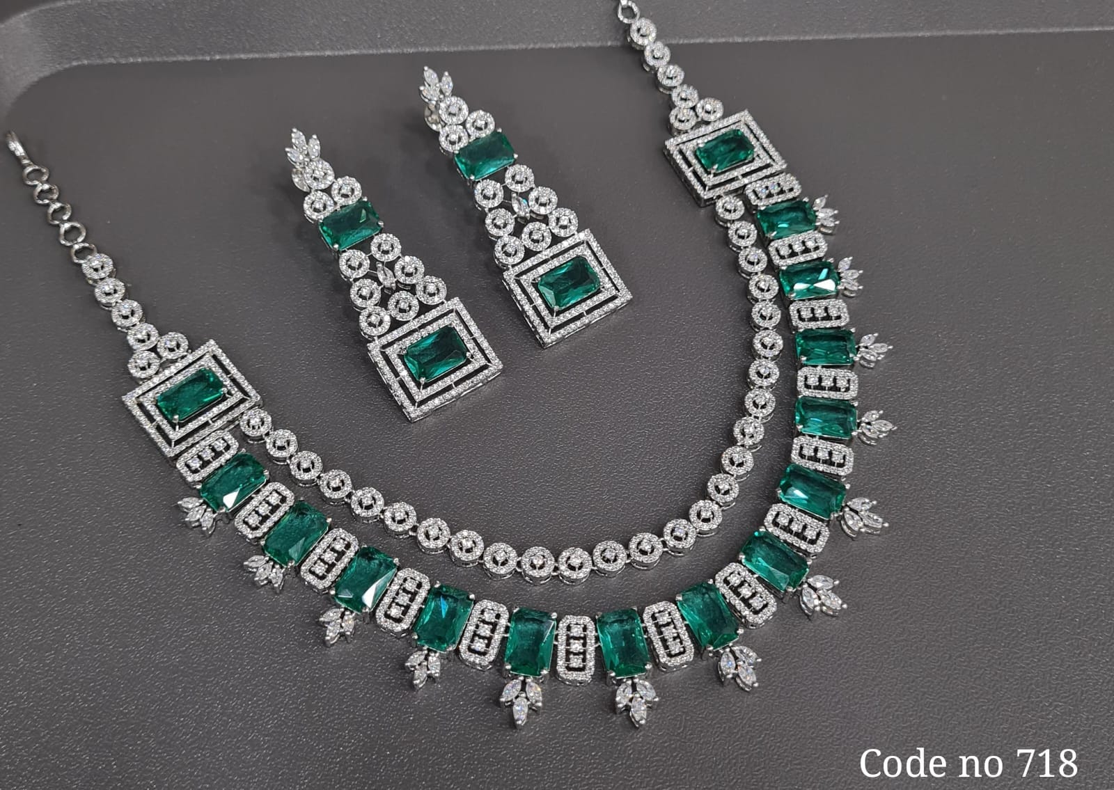 Cz Necklace 03841 - KRISHNA'S SWETA JEWELLERY