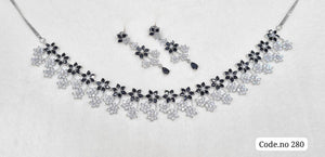 Cz Necklace 03842 - KRISHNA'S SWETA JEWELLERY