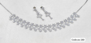 Cz Necklace 03842 - KRISHNA'S SWETA JEWELLERY