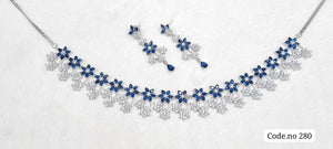 Cz Necklace 03842 - KRISHNA'S SWETA JEWELLERY
