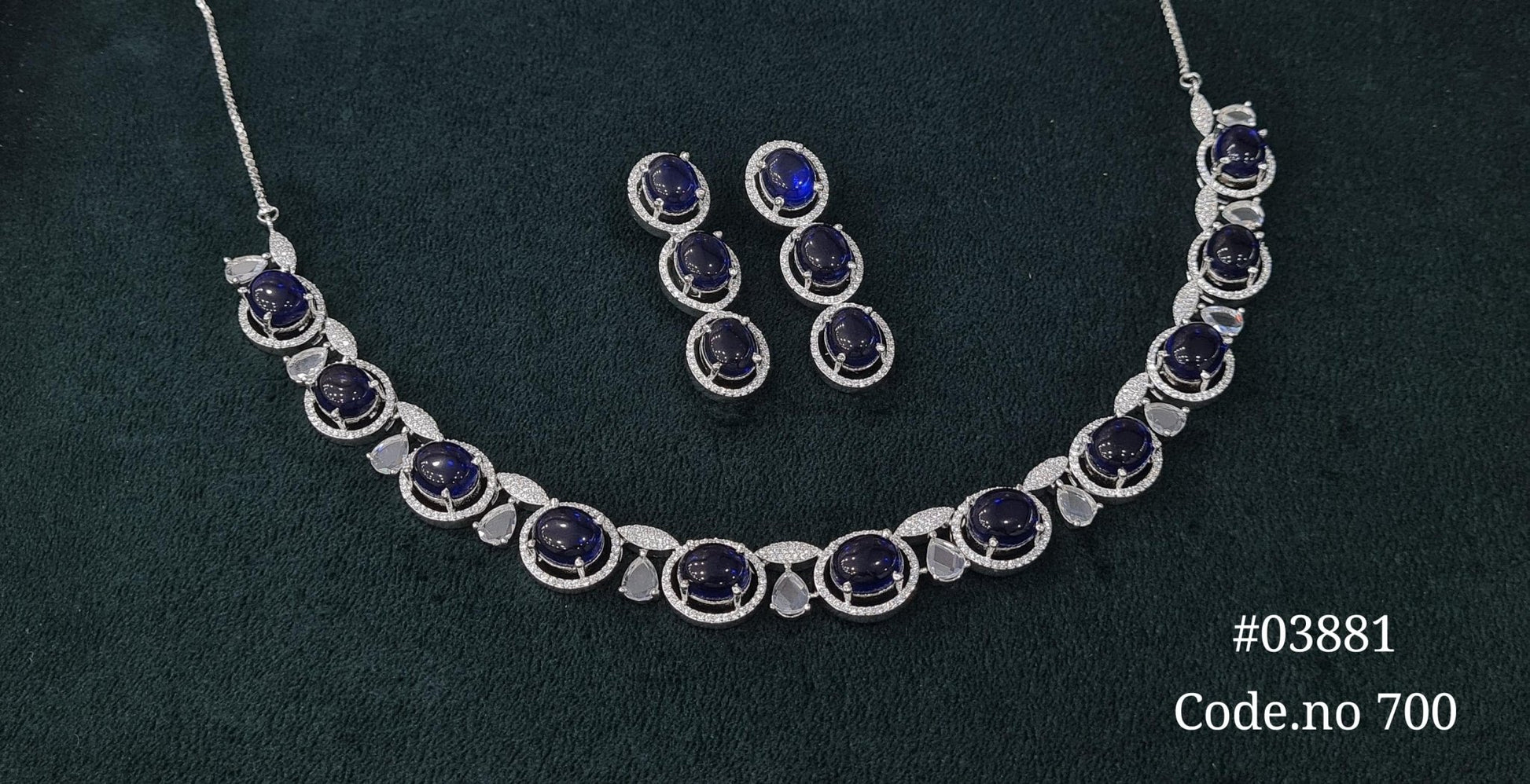 Cz Necklace 03881 - KRISHNA'S SWETA JEWELLERY