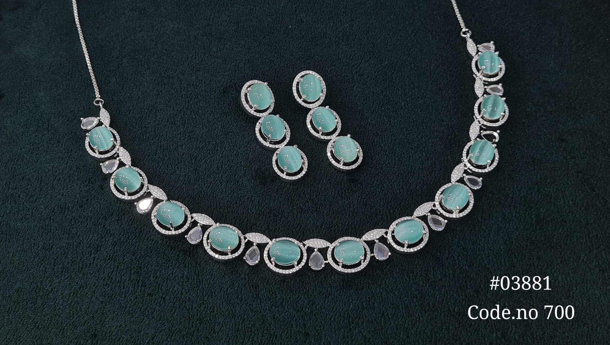 Cz Necklace 03881 - KRISHNA'S SWETA JEWELLERY