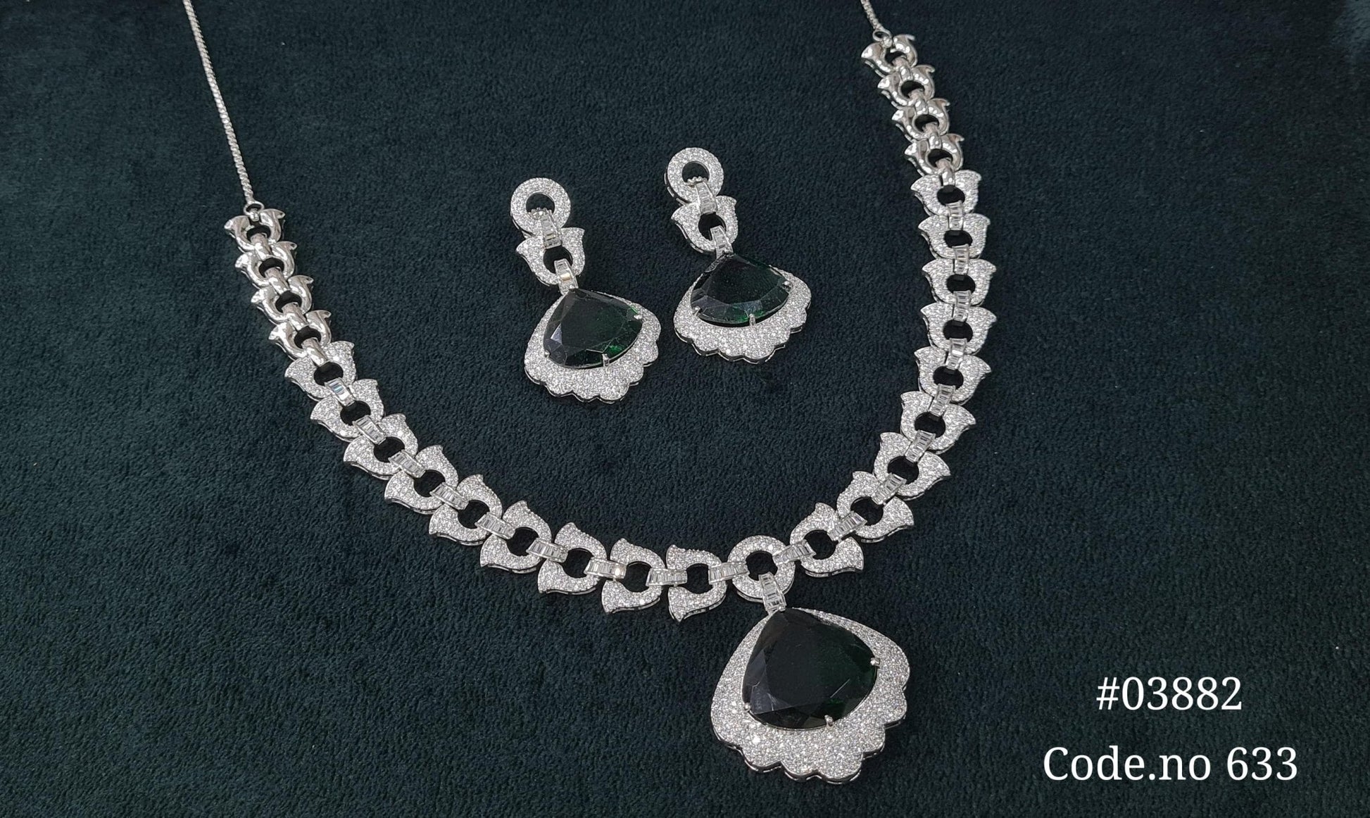Cz Necklace 03882 - KRISHNA'S SWETA JEWELLERY