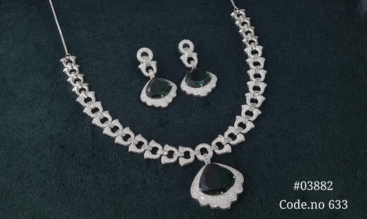 Cz Necklace 03882 - KRISHNA'S SWETA JEWELLERY
