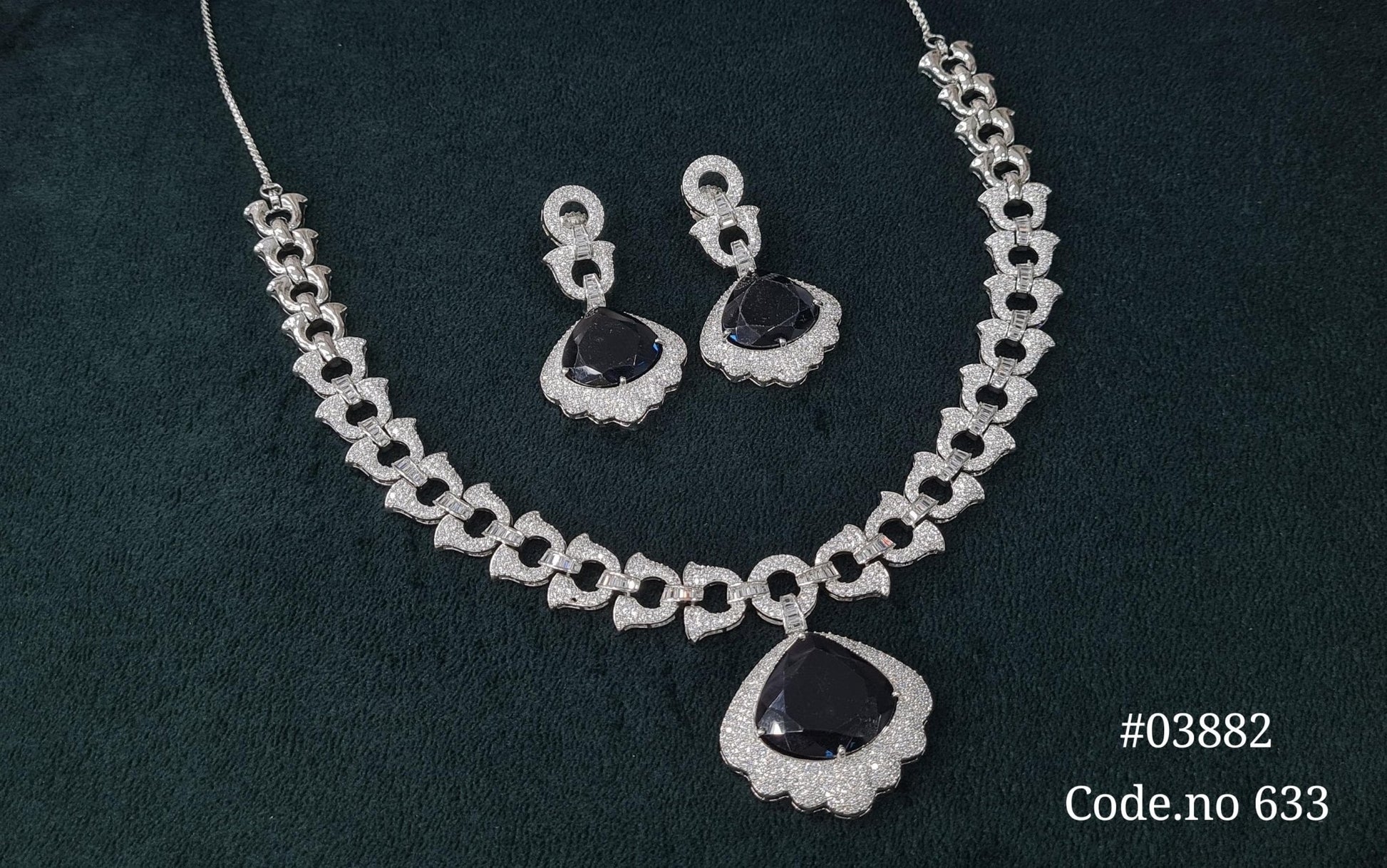 Cz Necklace 03882 - KRISHNA'S SWETA JEWELLERY