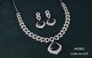 Cz Necklace 03882 - KRISHNA'S SWETA JEWELLERY