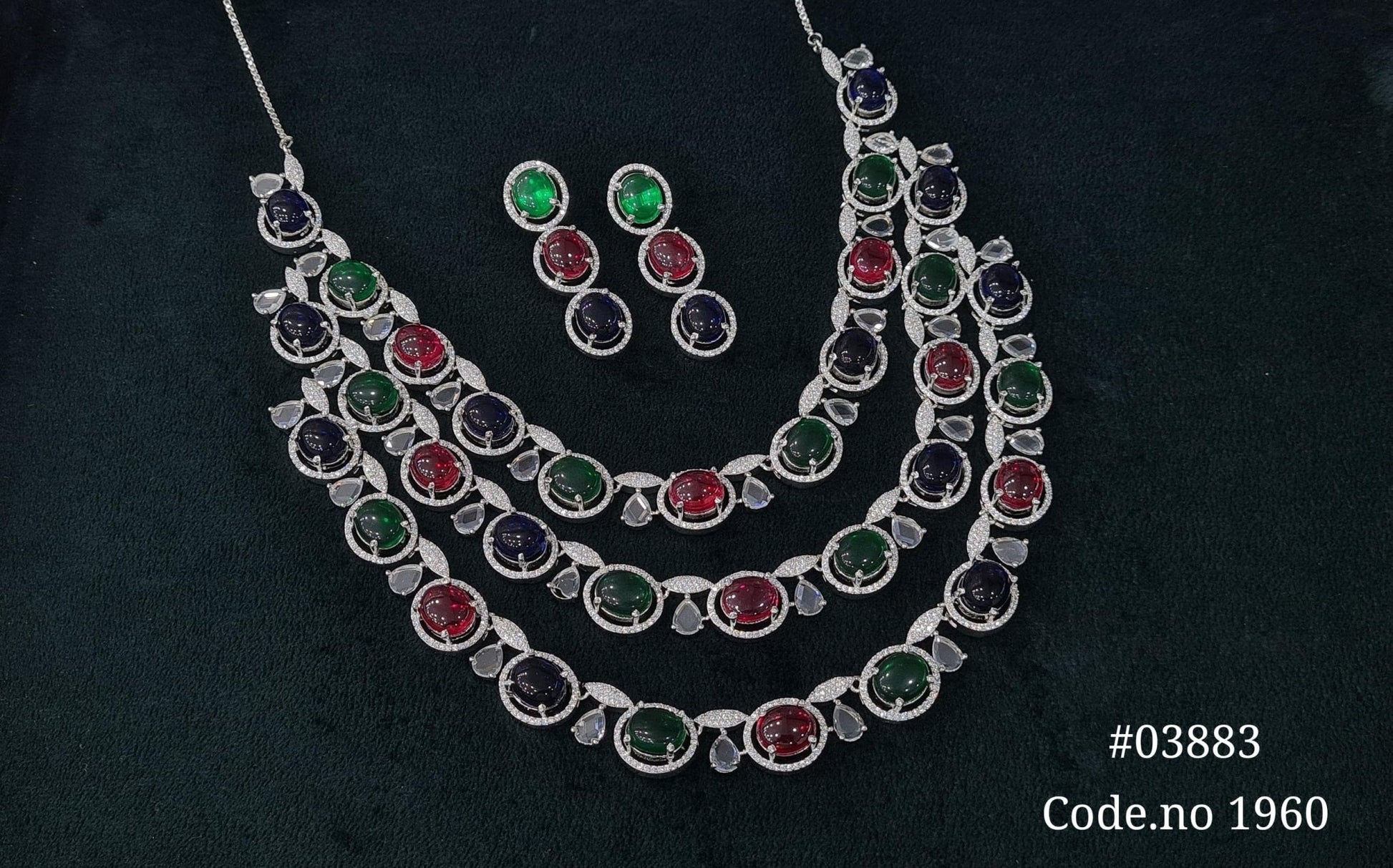 Cz Necklace 03883 - KRISHNA'S SWETA JEWELLERY