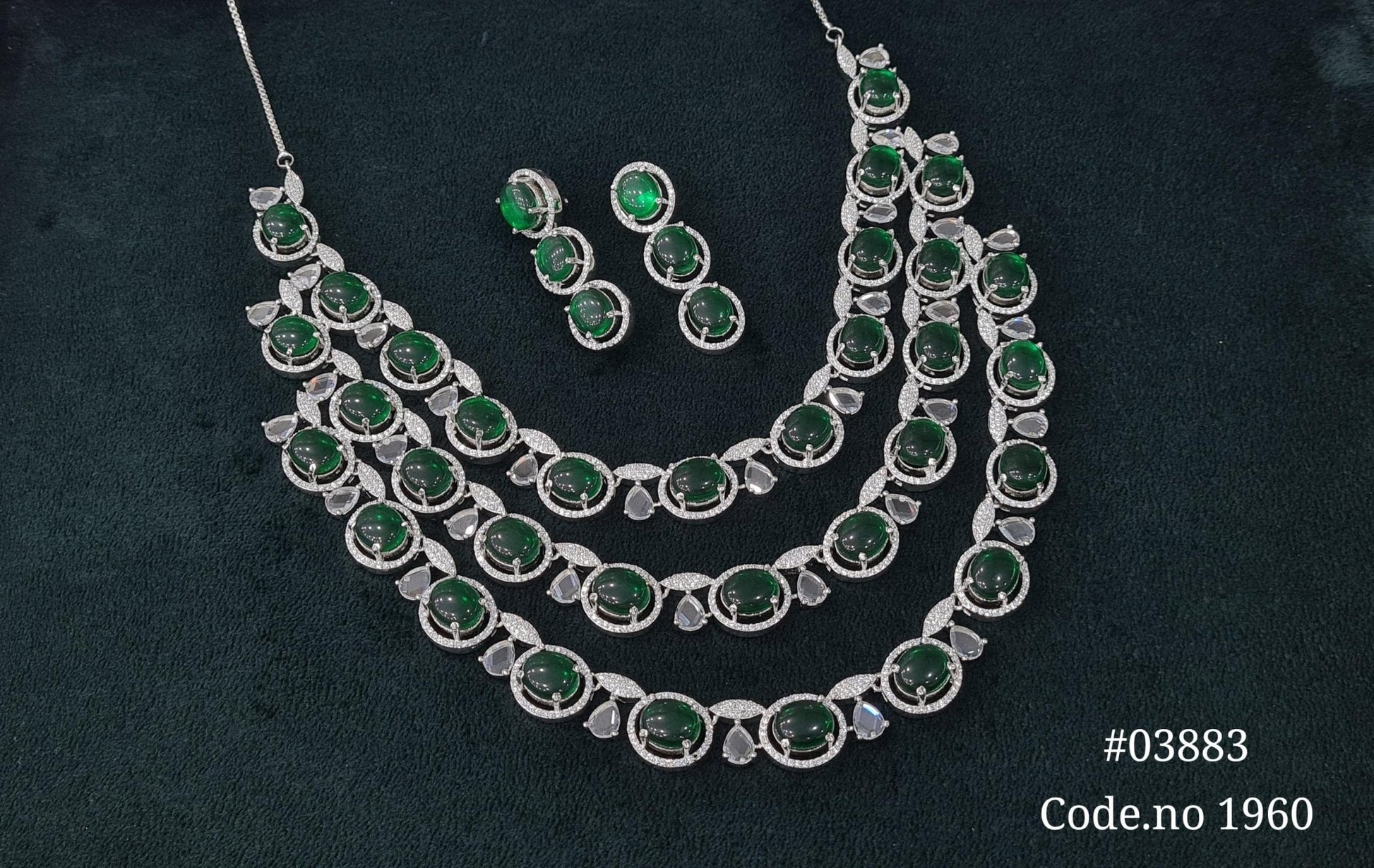 Cz Necklace 03883 - KRISHNA'S SWETA JEWELLERY