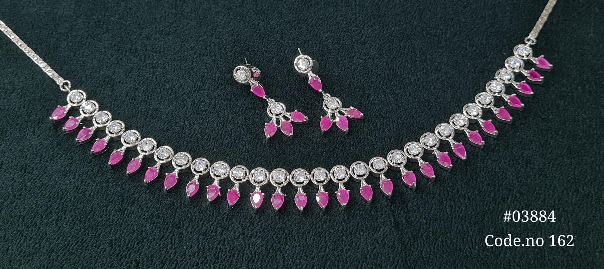 Cz Necklace 03884 - KRISHNA'S SWETA JEWELLERY