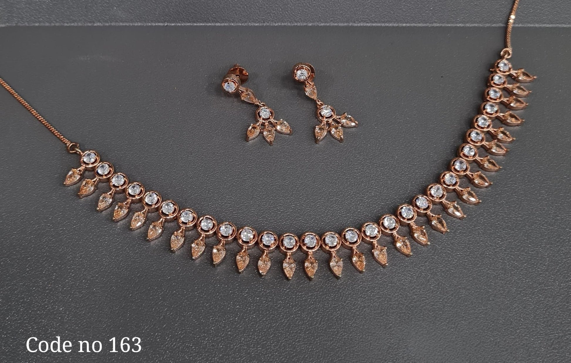 Cz Necklace 03884 - KRISHNA'S SWETA JEWELLERY