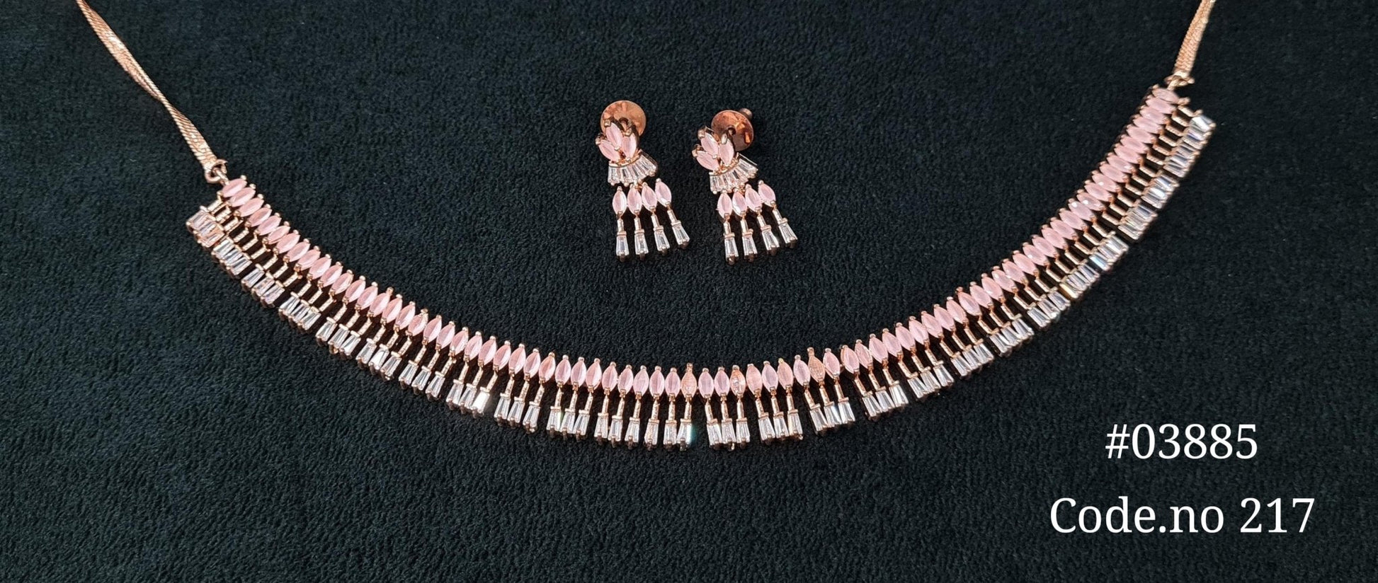 Cz Necklace 03885 - KRISHNA'S SWETA JEWELLERY