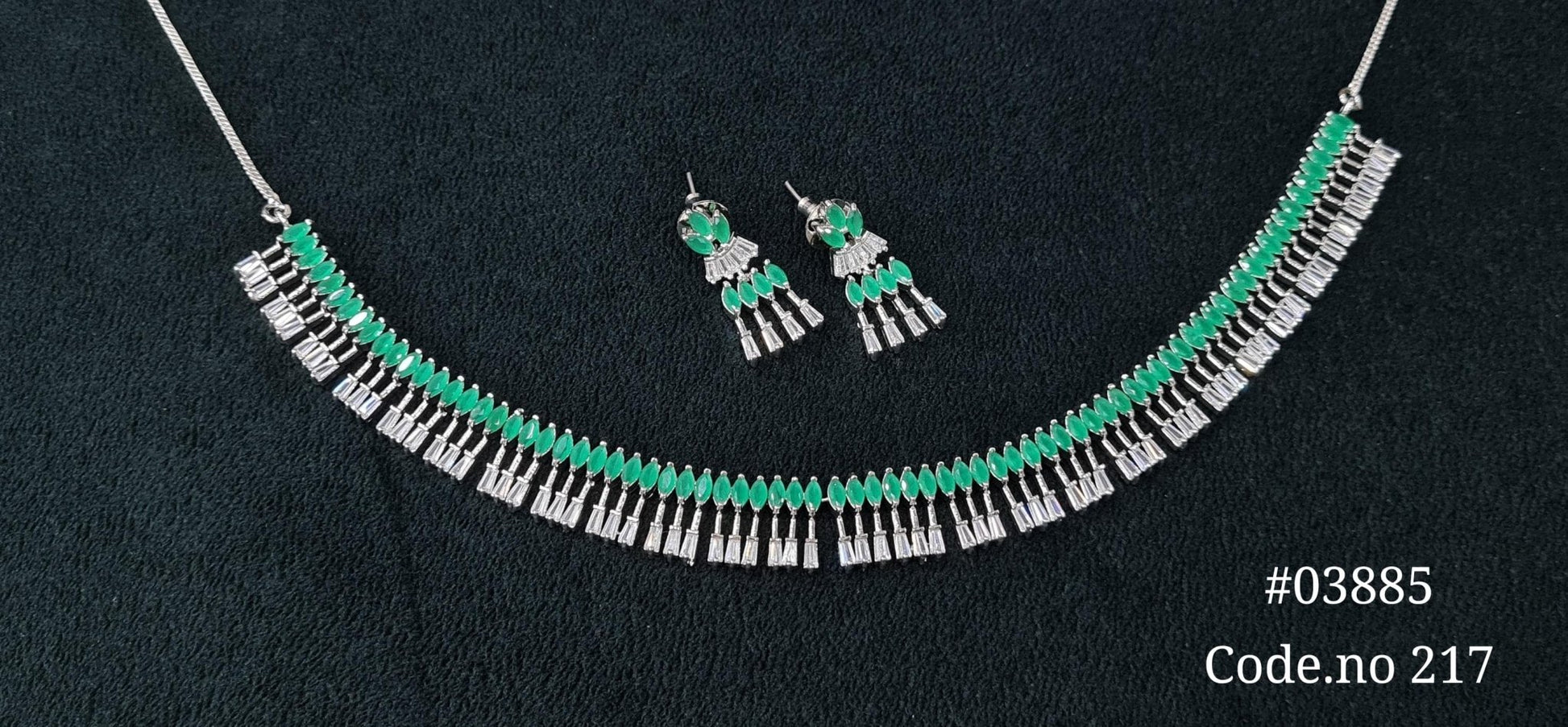 Cz Necklace 03885 - KRISHNA'S SWETA JEWELLERY