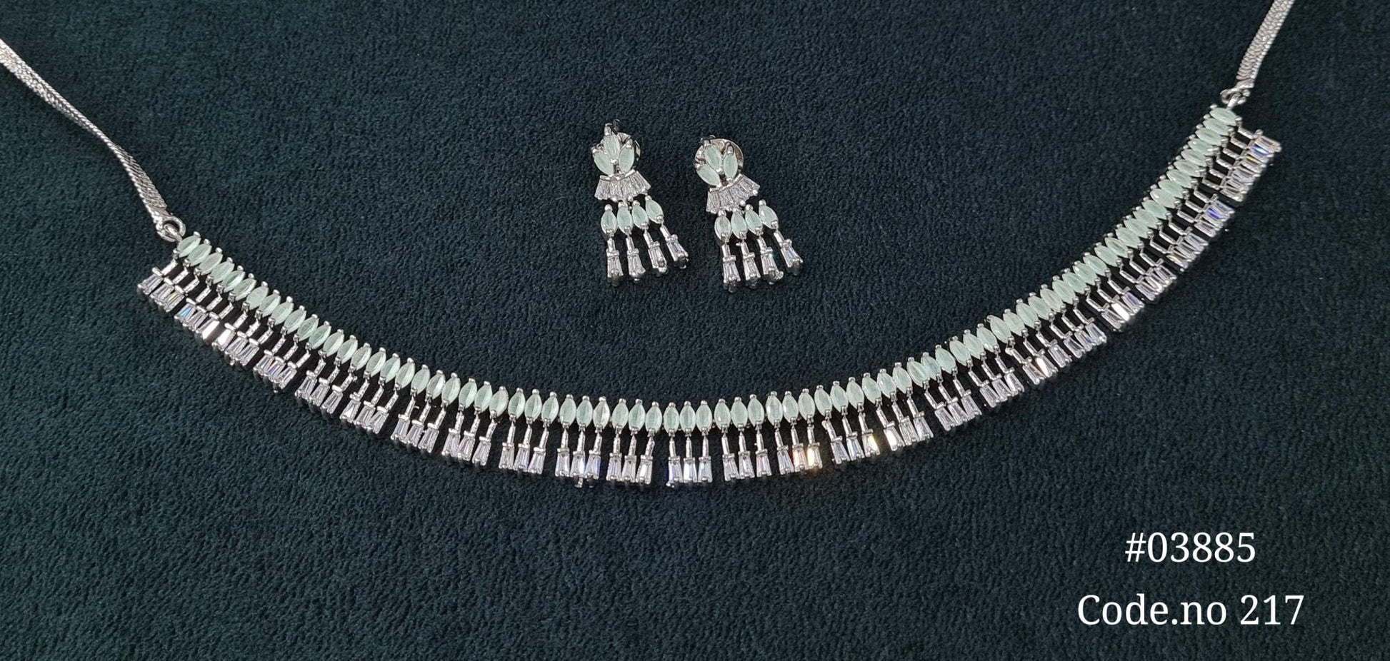 Cz Necklace 03885 - KRISHNA'S SWETA JEWELLERY