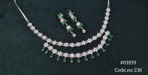 Cz Necklace 03939 - KRISHNA'S SWETA JEWELLERY