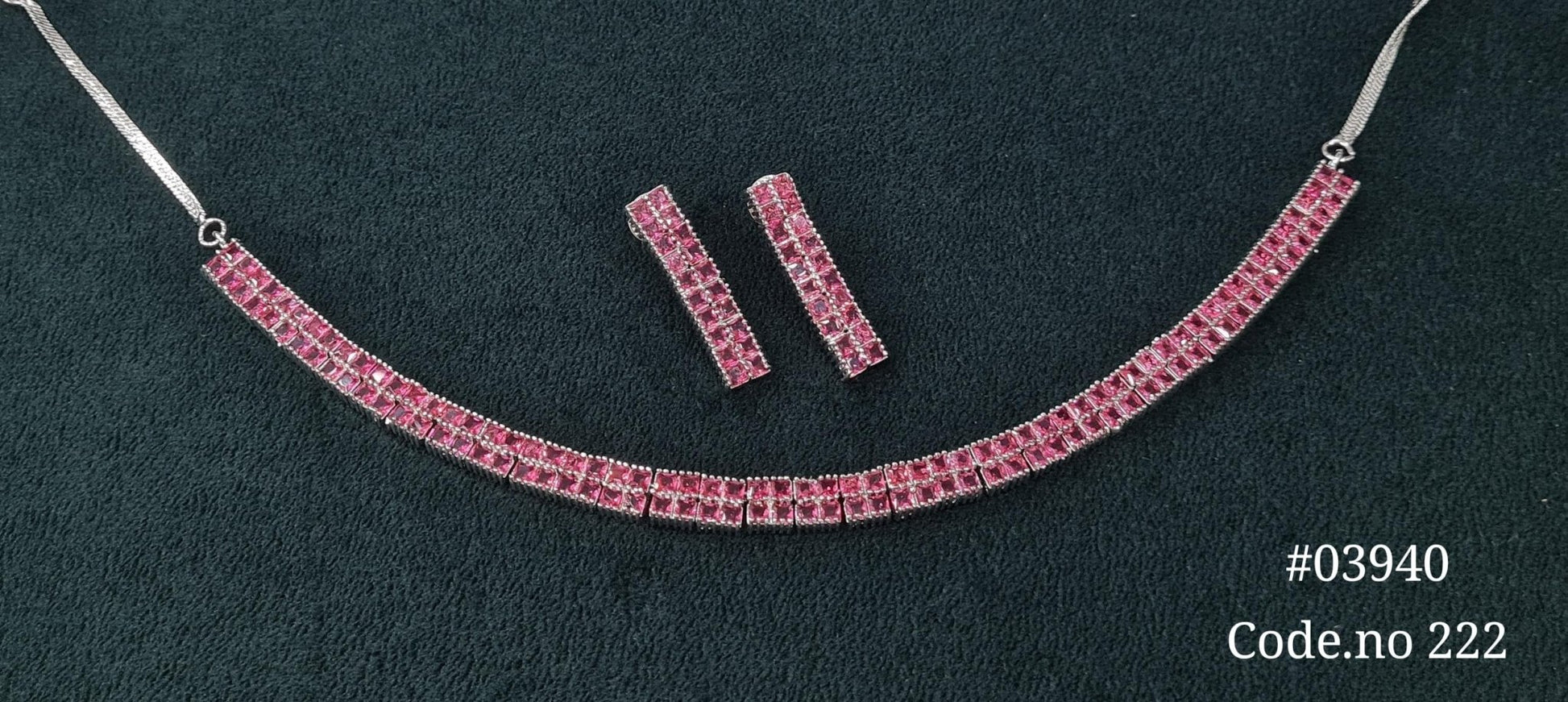 Cz Necklace 03940 - KRISHNA'S SWETA JEWELLERY