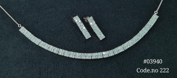 Cz Necklace 03940 - KRISHNA'S SWETA JEWELLERY