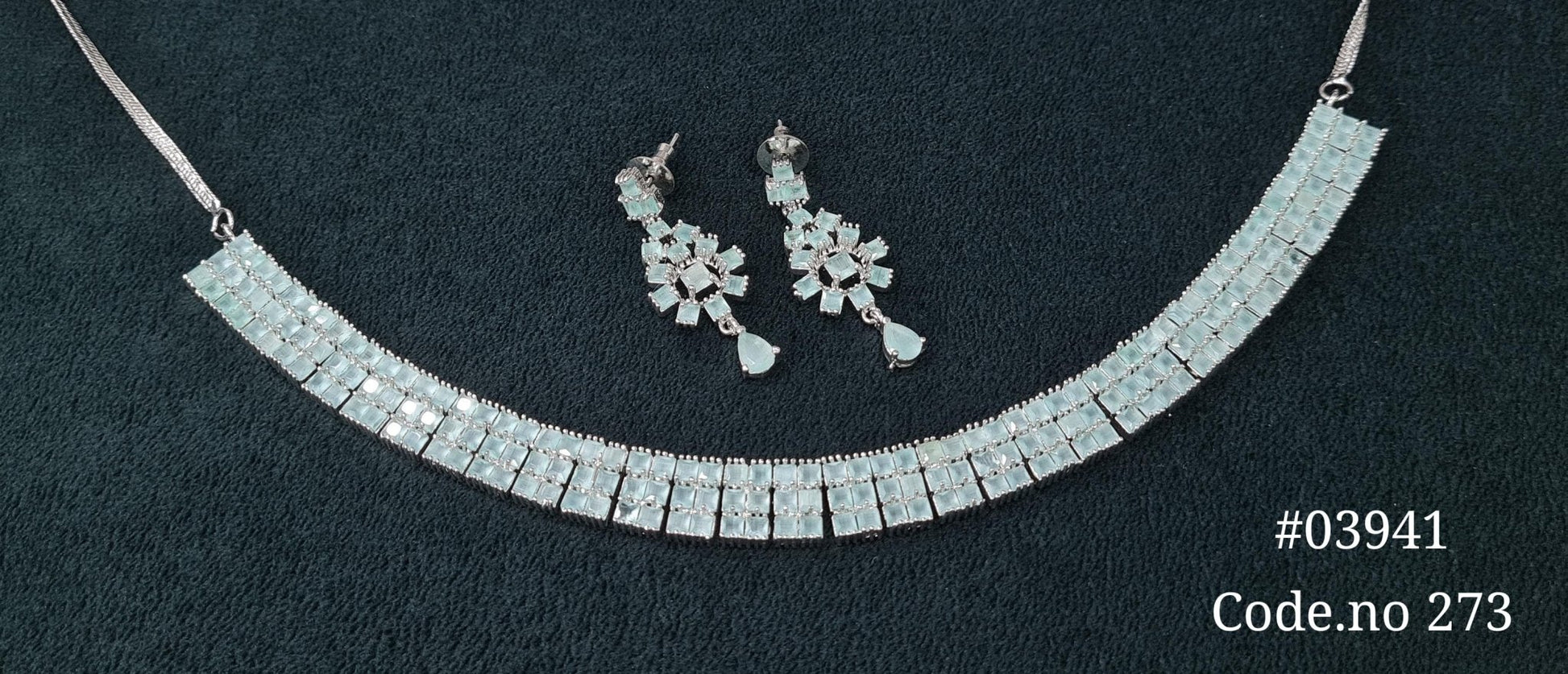 Cz Necklace 03941 - KRISHNA'S SWETA JEWELLERY