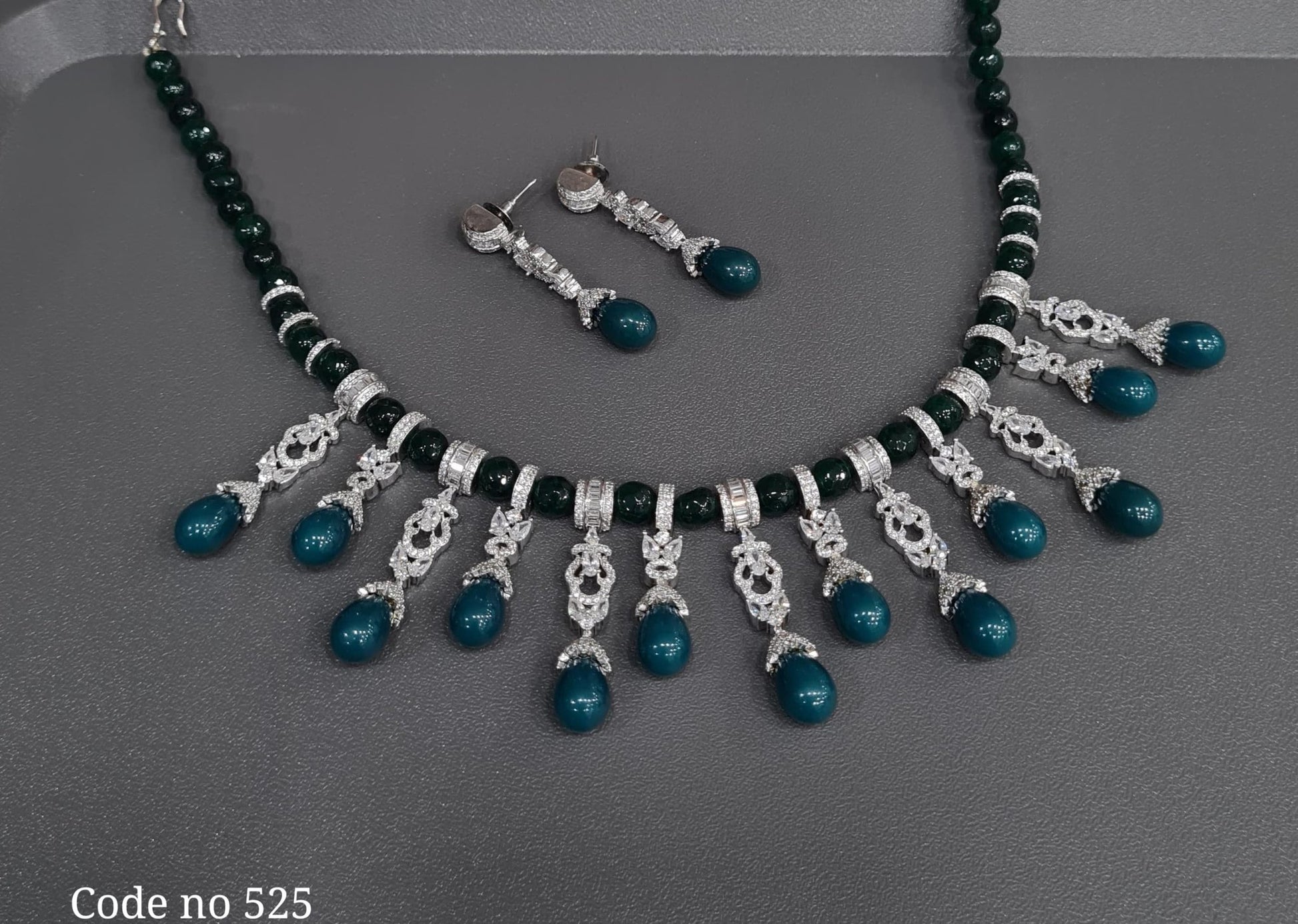 Cz Necklace 03942 - KRISHNA'S SWETA JEWELLERY