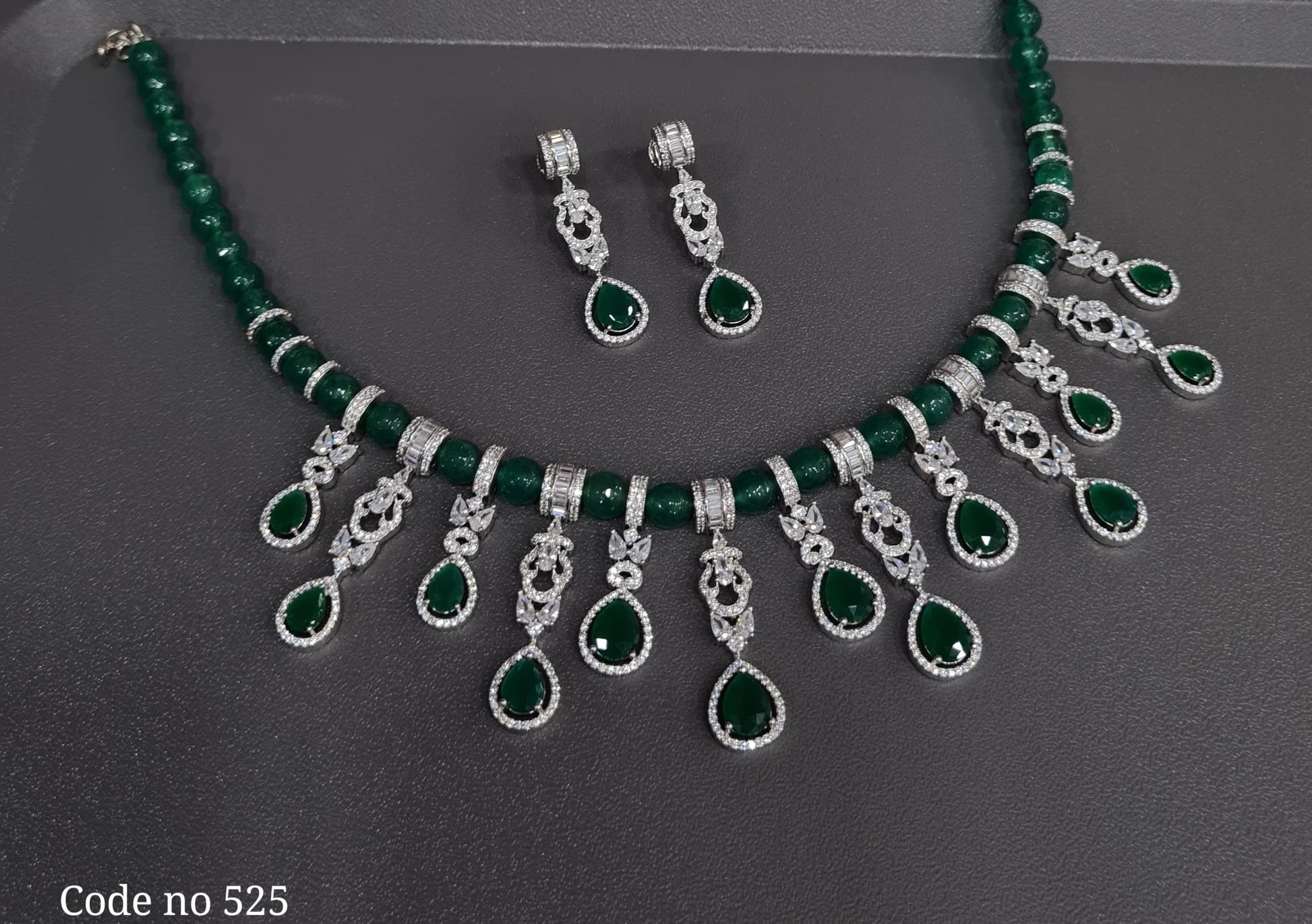 Cz Necklace 03942 - KRISHNA'S SWETA JEWELLERY