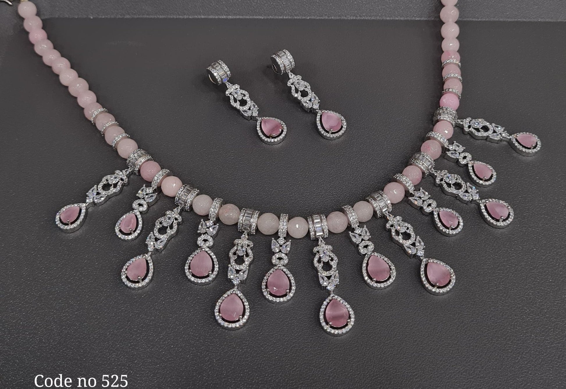 Cz Necklace 03942 - KRISHNA'S SWETA JEWELLERY