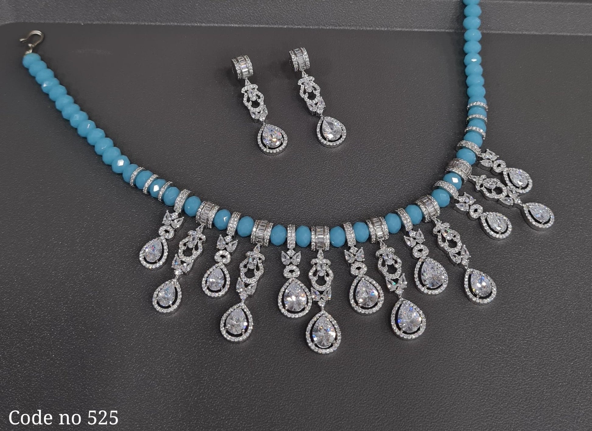 Cz Necklace 03942 - KRISHNA'S SWETA JEWELLERY