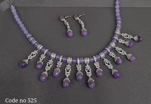 Cz Necklace 03942 - KRISHNA'S SWETA JEWELLERY