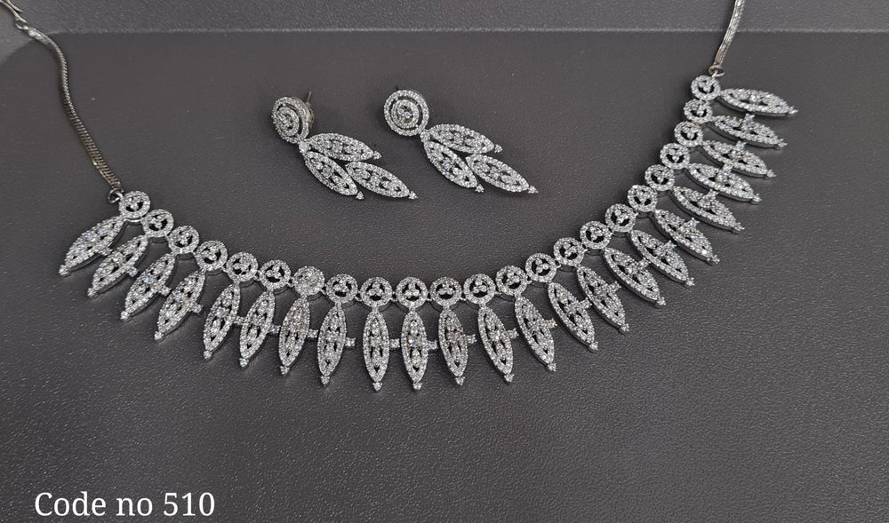 Cz Necklace 03950 - KRISHNA'S SWETA JEWELLERY