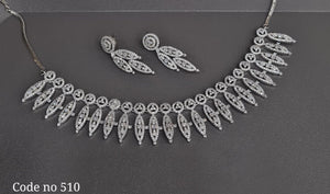 Cz Necklace 03950 - KRISHNA'S SWETA JEWELLERY