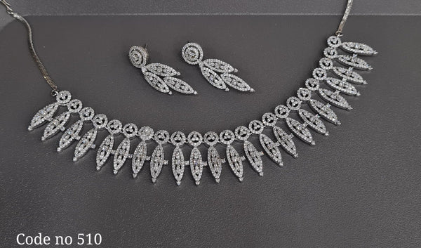 Cz Necklace 03950 - KRISHNA'S SWETA JEWELLERY