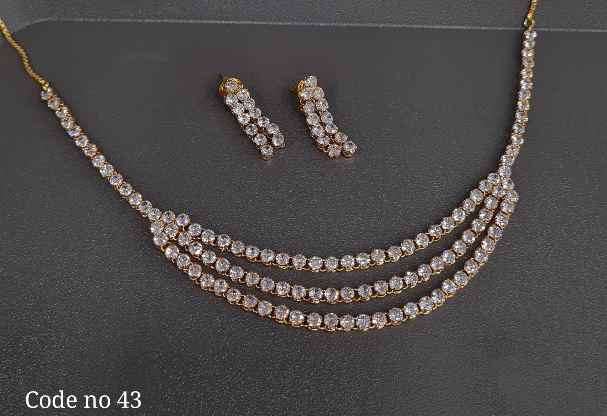 Cz Necklace 03954 - KRISHNA'S SWETA JEWELLERY